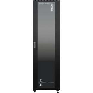 Шкаф коммутационный NTSS Премиум (NTSS-R42U6060GS-BL) напольный 42U 600x600мм пер.дв.стекл металл 900кг черный 510мм 86кг 1987мм IP20 сталь