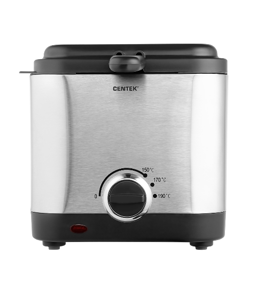 Фритюрница Centek CT-1430 900 Вт объем 1,5лЧаша - антипригарная, стальной корпус, окно