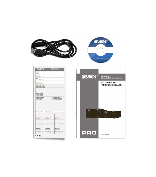 Источник бесперебойного питания SVEN Pro 1000 1000VA/720W USB, RJ-45 (3 EURO) 
