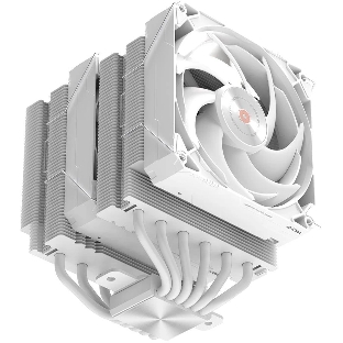 Кулер для процессора Alseye Q120DT Plus белый, 120 мм, медь, 3000 об/мин, 45 дБ, 4 pin PWM, 270 Вт, высота 160 мм