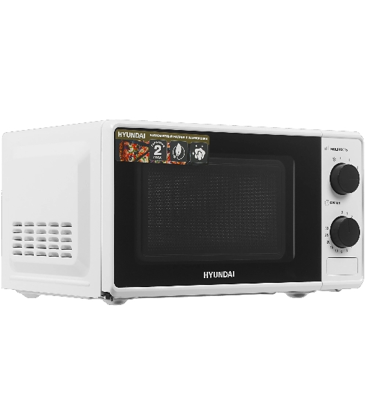 Микроволновая печь Hyundai HYM-M2041 белый, 20 л, 700 Вт, переключатели - поворотный механизм