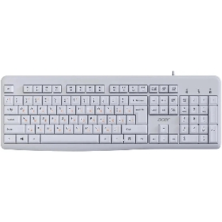 Клавиатура Acer OKW500 проводная, USB Type-A, белый