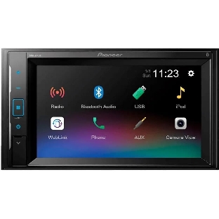 Автомагнитола Pioneer DMH-A245BT, 2 DIN, 6.2', Bluetooth, USB Type-A, AUX, пульт ДУ