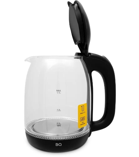 Чайник электрический BQ KT1830G, 2200Вт, 1.7л, черный