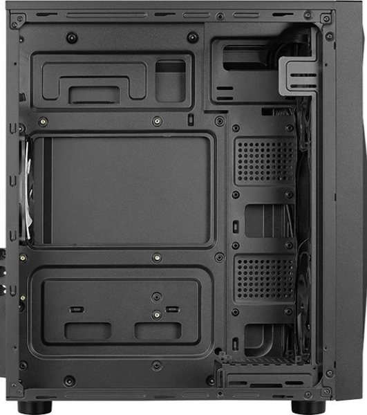 Компьютерный корпус Aerocool/Formula Glider Cosmo V1 без БП, ATX, боковое окно (закаленное стекло), черный