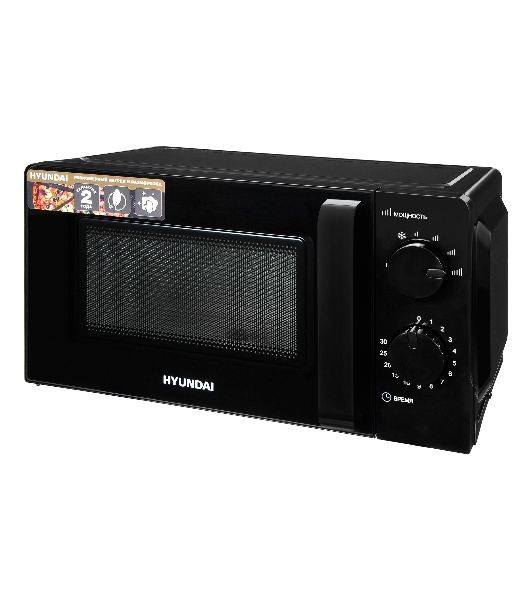 Микроволновая печь Hyundai HYM-M2039 черный, 20 л, 700 Вт, переключатели - поворотный механизм
