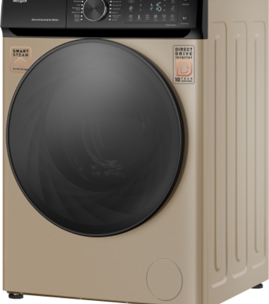 Стиральная машина Weissgauff WM 59411 Direct Drive Inverter Steam Champagne золотистая, загрузка фронтальная 11кг, 1400 об/мин., класс: A+++