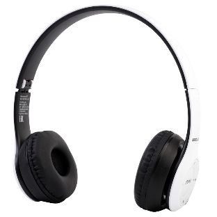 Беспроводные/проводные наушники Ergolux ELX-BTHP01-C01 белый, накладные, Bluetooth + проводной, до 8 ч