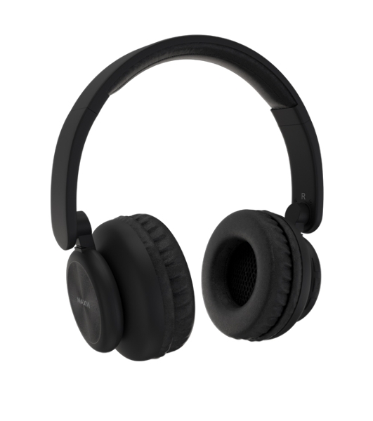 Беспроводные наушники Maxvi MHF-200BT черный, полноразмерные, Bluetooth, встроенный микрофон, до 15 ч
