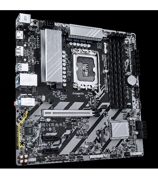 Материнская плата Gigabyte B860M D3HP, LGA 1851, Intel B860, 4xDDR5, 4xSATA, 2xM.2, 1xPCIe 5.0 x16, 2xPCIe x1, 1xHDMI, 1xDP, 1x 1Gb LAN, 3xUSB-A 3.2 Gen 1, 3xUSB-A 2.0, 1xUSB-C 3.2 Gen 1, 3x3.5 мм, 7.1, mATX