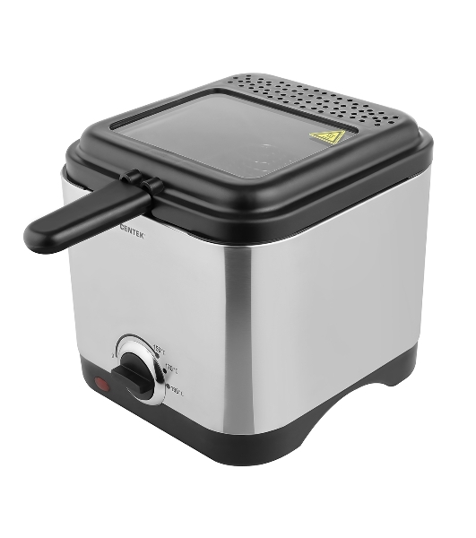 Фритюрница Centek CT-1430 900 Вт объем 1,5лЧаша - антипригарная, стальной корпус, окно