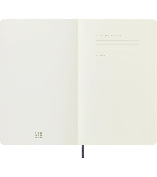 Блокнот Moleskine CLASSIC SOFT QP617B20 Large 130х210 мм 192 стр. клетка мягкая обложка синий сапфир