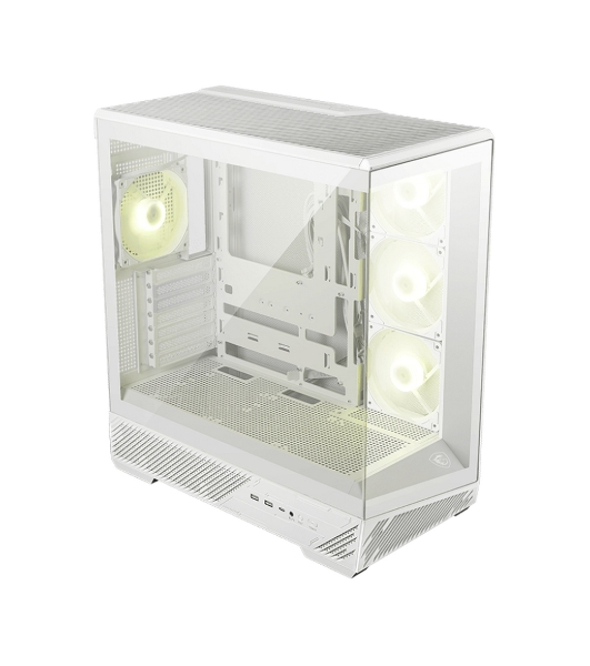 Компьютерный корпус MSI MAG PANO 130R PZ White 2xUSB 3.2 Gen 1, 1xUSB 3.2 Gen2 Type-C, 3x120мм ARGB Reverse Blade Fan, 1x120мм ARGB Fan, 1 to 3 Fan PWM Splitter, Tempered Glass Window