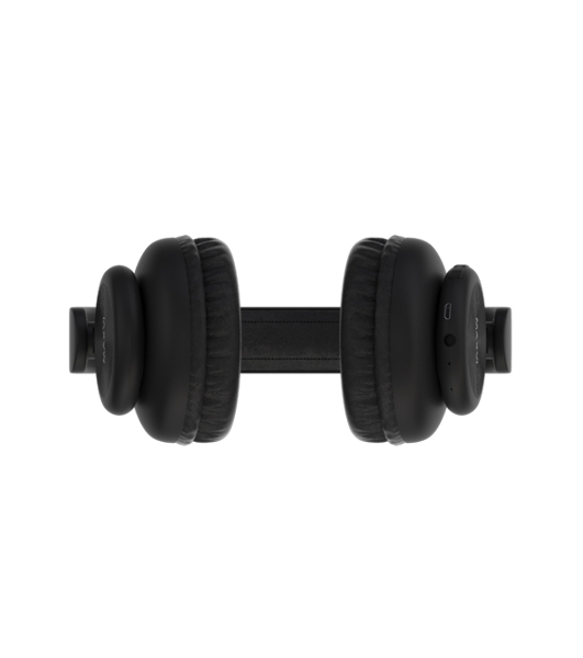 Беспроводные наушники Maxvi MHF-200BT черный, полноразмерные, Bluetooth, встроенный микрофон, до 15 ч