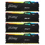 Оперативная память Kingston Fury Beast, DDR5, 128Gb (4x32 GB), 5200 MHz, CL40, DIMM, с радиатором, RGB, черный, фото2
