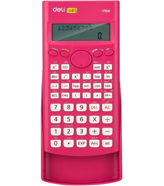 Калькулятор научный Deli E1710A/RED красный 10+2-разр.