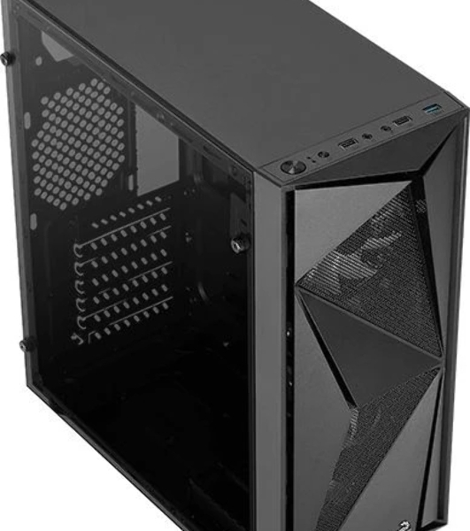 Компьютерный корпус Aerocool/Formula Glider Cosmo V1 без БП, ATX, боковое окно (закаленное стекло), черный