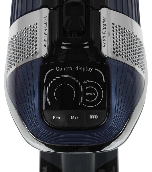 Пылесос вертикальный Tefal X-Force Flex 11.60 Aqua TY9890WO синий/серый, питание от аккумулятора, 130 Вт, уборка сухая/влажная, пылесборник 0.9 л