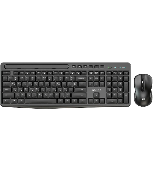 Комплект клавиатура+мышь Oklick S275W беспроводной, USB, 1600 DPI, чёрный