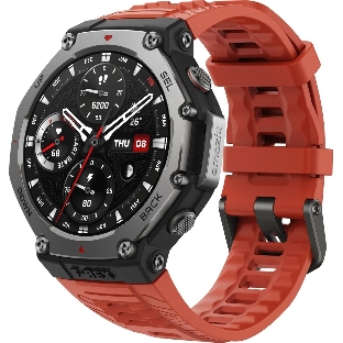 Умные часы Amazfit T-Rex 3 A2323, 1.5' AMOLED, Wi-Fi, Bluetooth, 10ATM, темно-серый / красный