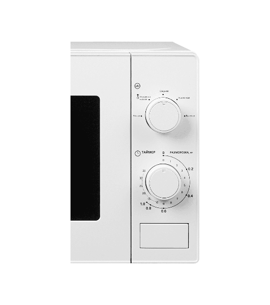 Микроволновая печь General Electronics GE-MS620W белый, 20 л, 700 Вт, переключатели — поворотный механизм