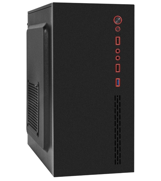 Компьютерный корпус Minitower ExeGate BAA-403-UNS500 (mATX, БП UNS500 с вент. 12см, 2*USB, HD Audio, черный)