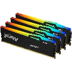 Оперативная память Kingston Fury Beast, DDR5, 128Gb (4x32 GB), 5200 MHz, CL40, DIMM, с радиатором, RGB, черный, фото 1