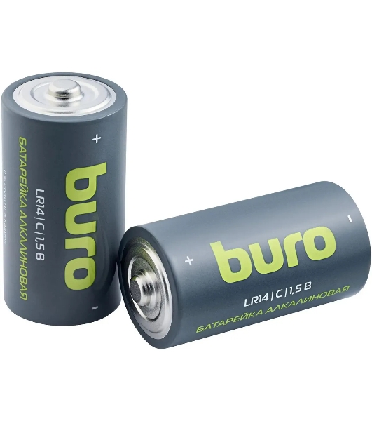 Батарея Buro Alkaline LR14 C 7500mAh (2шт) блистер, 1.5 В
