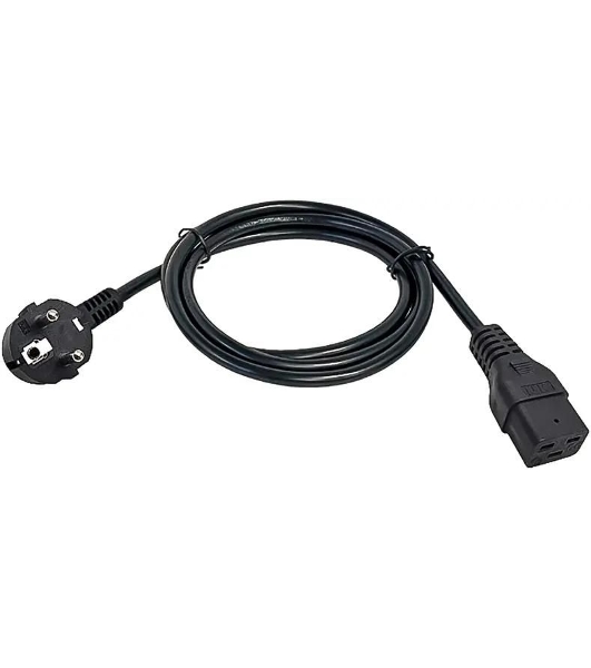 Шнур питания ITK PC-C19D-3M C19-Schuko проводник.:3x1.5мм2 3м 230В 16А черный