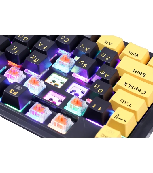 Клавиатура проводная Redragon Elf, USB, черный/фиолетовый