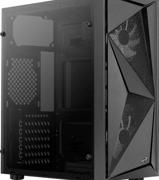 Компьютерный корпус Aerocool/Formula Glider Cosmo V1 без БП, ATX, боковое окно (закаленное стекло), черный