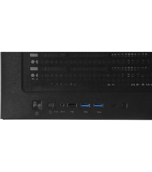 Корпус ACCORD ACC-ZA11B AR Black, Midi-Tower, чёрный, 4 x 120 мм