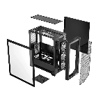 Компьютерный корпус без блока питания PCCooler C3D510 BK, Mesh Mid Tower, черный, TG, 0.7 SPCC, no fans E-ATX, ATX, mATX, mITX 170/390/205mm 2x2.5', 2x3.5', 7xPCI 2xUSB-A 3.0 455x220x491mm, фото2