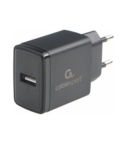 Сетевое зарядное устройство Cablexpert MP3A-PC-55, 10.5Вт, 2.1А, 1хUSB, черный, пакет