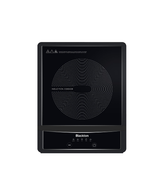 Плита настольная электрическая Blackton Bt IC132C Black, индукционная, 2000 Вт, тип управления: электронное, количество автоматических программ: 5, размер варочной поверхности: 190 мм, материал корпуса: пластик, керамика, автоотключение при снятии посуды, максимальный вес: 15 кг, нескользящие ножки, длина шнура: 1.2 м'