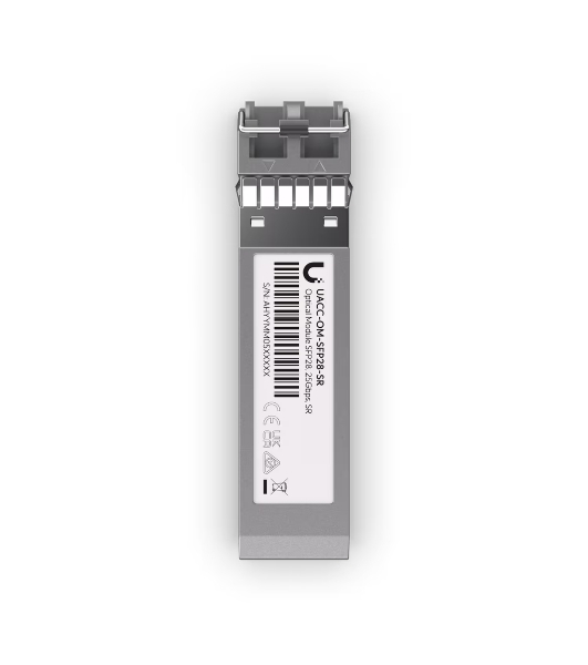 Трансивер Ubiquiti UACC-OM-SFP28-SR SFP28 transceiver that supports 25G connections up to 100 m using multi-mode fiber with a duplex LC UPC connector