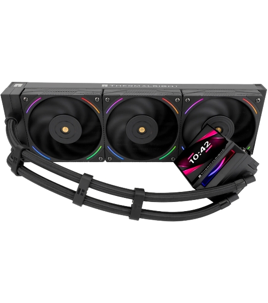 Система жидкостного охлаждения Thermalright Hyper Vision 360 ARGB Soc-AM5/AM4/1151/1200/2066/2011/1700 черный 4-pin 29.6dB Al LCD Ret (H-VISION-360-BL-ARGB)