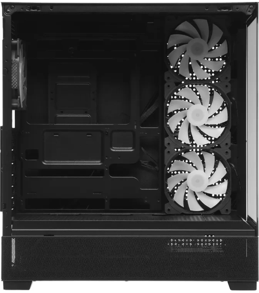 Корпус ACCORD ACC-ZA11B AR Black, Midi-Tower, чёрный, 4 x 120 мм