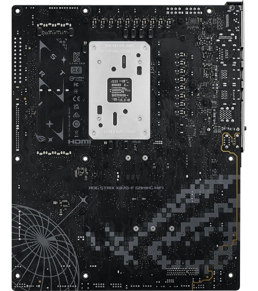 Материнская плата ASUS ROG STRIX X870-F GAMING WIFI, AM5, AMD X870, 4xDDR5, 2xSATA, 4xM.2, 1xPCI-E 5.0 x16, 1xPCI-E 4.0 x4, 1xHDMI, 1xDP, 2xUSB-C USB4, 1xUSB-C 10Gbps, 5xUSB-A 10Gbps, 4xUSB-A 5Gbps, 1x 2.5Gb LAN, 2x3.5 мм, 7.1, ATX