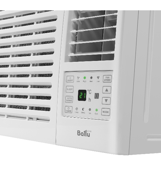 Кондиционер оконный Ballu BWC-09 AC 9000 BTU, 24 м², 49 дБ, охлаждение, осушение, белый