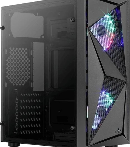 Компьютерный корпус Aerocool/Formula Glider Cosmo V1 без БП, ATX, боковое окно (закаленное стекло), черный