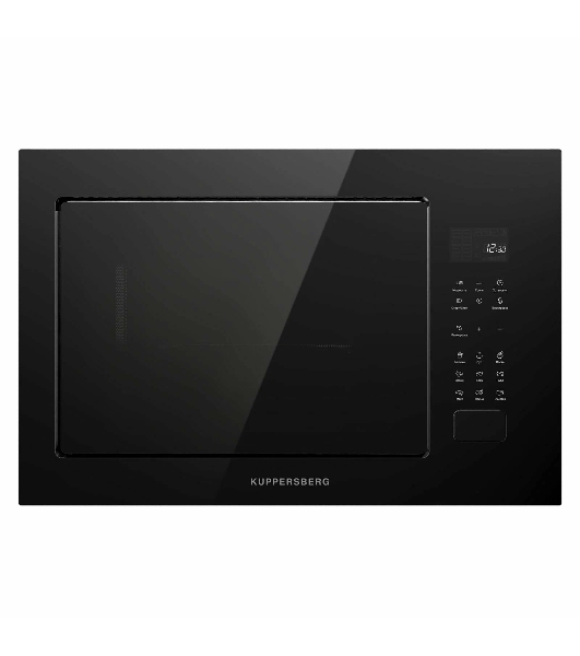 Микроволновая печь встраиваемая Kuppersberg HMF 627 B, High-Tech, 25 л, мощность 900 Вт (мощность гриля 1200 Вт), кварцевый гриль, 5 уровней мощности, 8 автоматических программ, размораживание, сенсорное управление, дисплей, черный