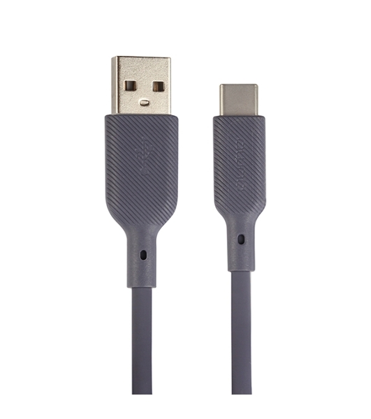 Кабель QUMO 32962 USB-A на Type-C, силиконовый, 1м, 3A, 18W (серый)