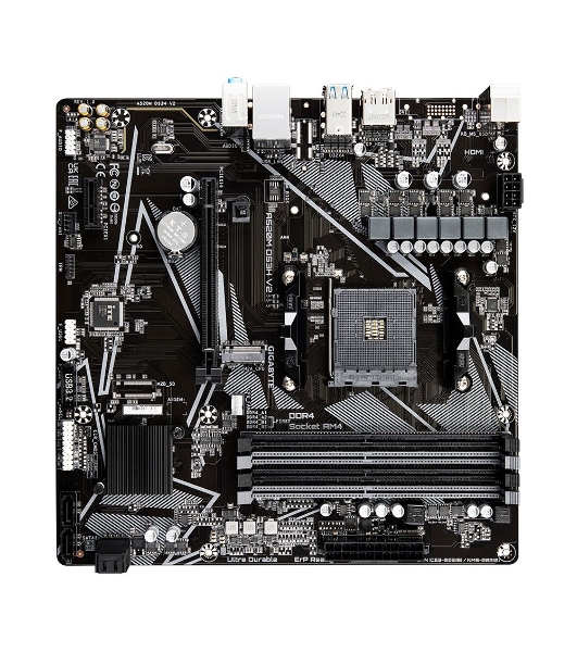 Материнская плата Gigabyte A520M DS3H V2 (V1.1), AM4, AMD A520, 4xDDR4, 4xSATA, 1xM.2, 1xPCIe 3.0 x16, 1xDP, 1xHDMI, 1x 1Gb LAN, 4xUSB 2.0, 4xUSB 3.2 Gen 1, 3x3.5 мм, 7.1, mATX