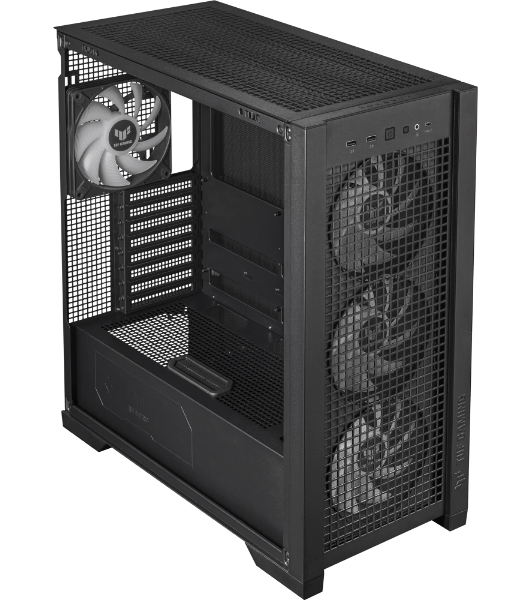 Компьютерный корпус ASUS TUF GAMING GT302 TG ARGb черный (90DC00I0-B19000) GT302/ARGb FANS/BLK