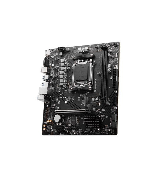 Материнская плата MSI PRO B650M-B, AM5, AMD B650, 2xDDR5, 4xSATA, 1xM.2, 1xPCI-E 4.0 x16, 1xPCI-E 4.0 x1, 1xHDMI, 1xVGA, 1x2.5Gb LAN, 2xUSB 2.0, 4xUSB 3.2 Gen 1, 3x3.5 мм, 7.1, Micro-ATX