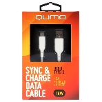 Кабель QUMO 32958 USB-A на Type-C, силиконовый, 1м, 3A, 18W (белый), фото2