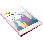 Папка-портфолио с 40 прозрачными вкладками Silwerhof Create SCR-P40PIN A4, пластик, 0.7мм, карман на лицевой стороне, розовый, фото 1