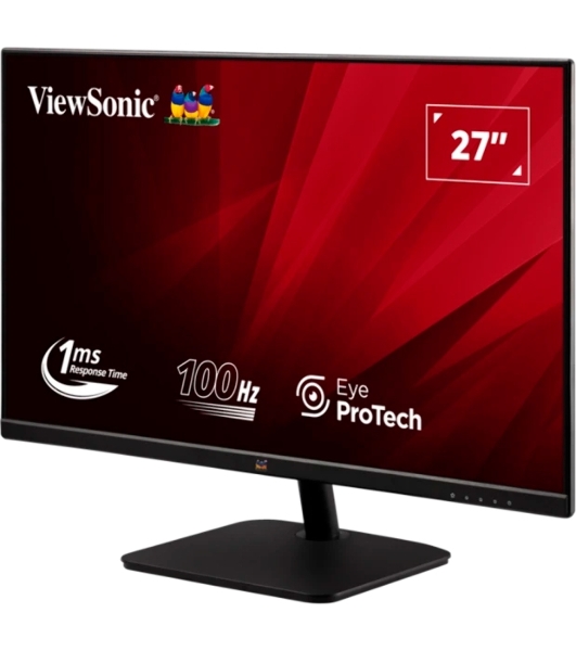 Монитор 27' ViewSonic VA2732-H-2 IPS 1920x1080, 100 Гц, 1 мс (MPRT), 16:9, 250 кд/м², VGA, HDMI 1.4, HDR10, Adaptive-Sync, черный