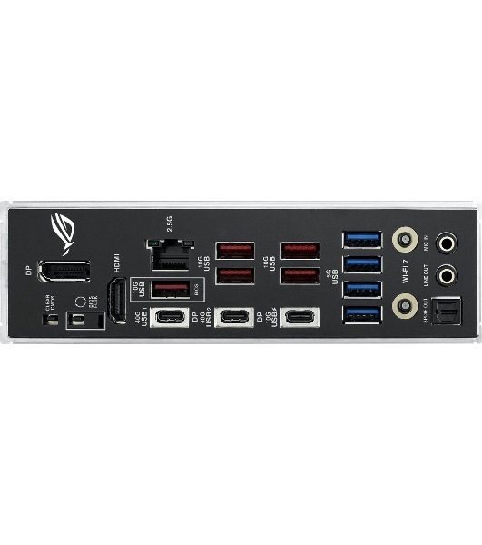 Материнская плата ASUS ROG STRIX X870-F GAMING WIFI, AM5, AMD X870, 4xDDR5, 2xSATA, 4xM.2, 1xPCI-E 5.0 x16, 1xPCI-E 4.0 x4, 1xHDMI, 1xDP, 2xUSB-C USB4, 1xUSB-C 10Gbps, 5xUSB-A 10Gbps, 4xUSB-A 5Gbps, 1x 2.5Gb LAN, 2x3.5 мм, 7.1, ATX